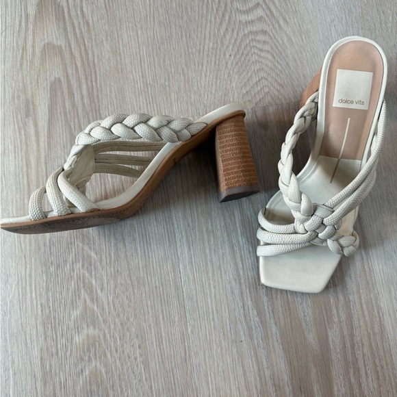Dolce Vita Women's Cream Braided Sandals - Picture 2 of 3